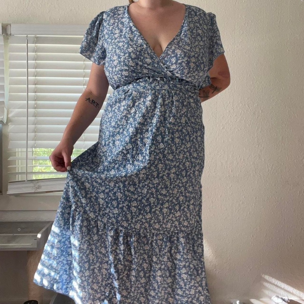 Blue Floral Dress